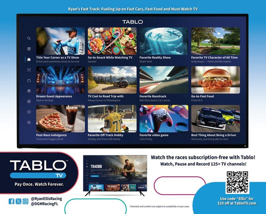 NASCAR Driver Ryan Ellis #71 Hero Card from Mexico City Race The Chilango 150