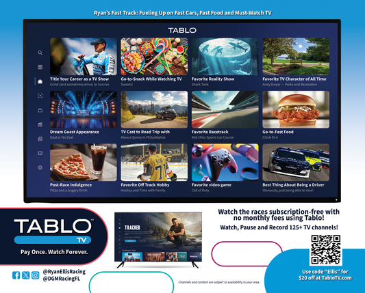 NASCAR Driver Ryan Ellis #71 Hero Card from Watkins Glen Race the Mission 200