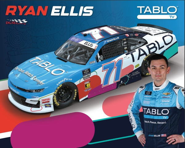 NASCAR Driver Ryan Ellis #71 Hero Card from Mexico City Race The