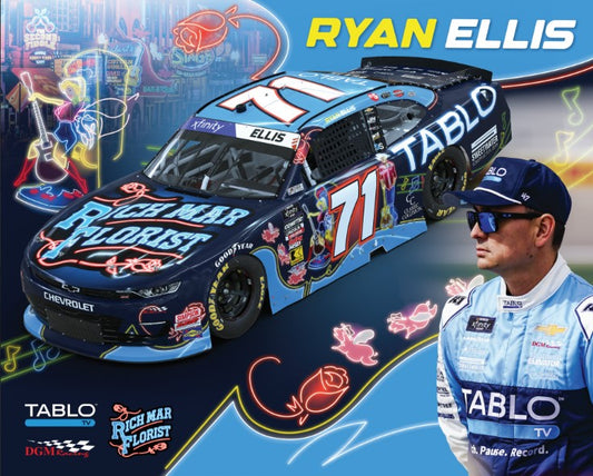 NASCAR Driver Ryan Ellis #71 Hero Card from Nashville Race Tennessee Lottery 250