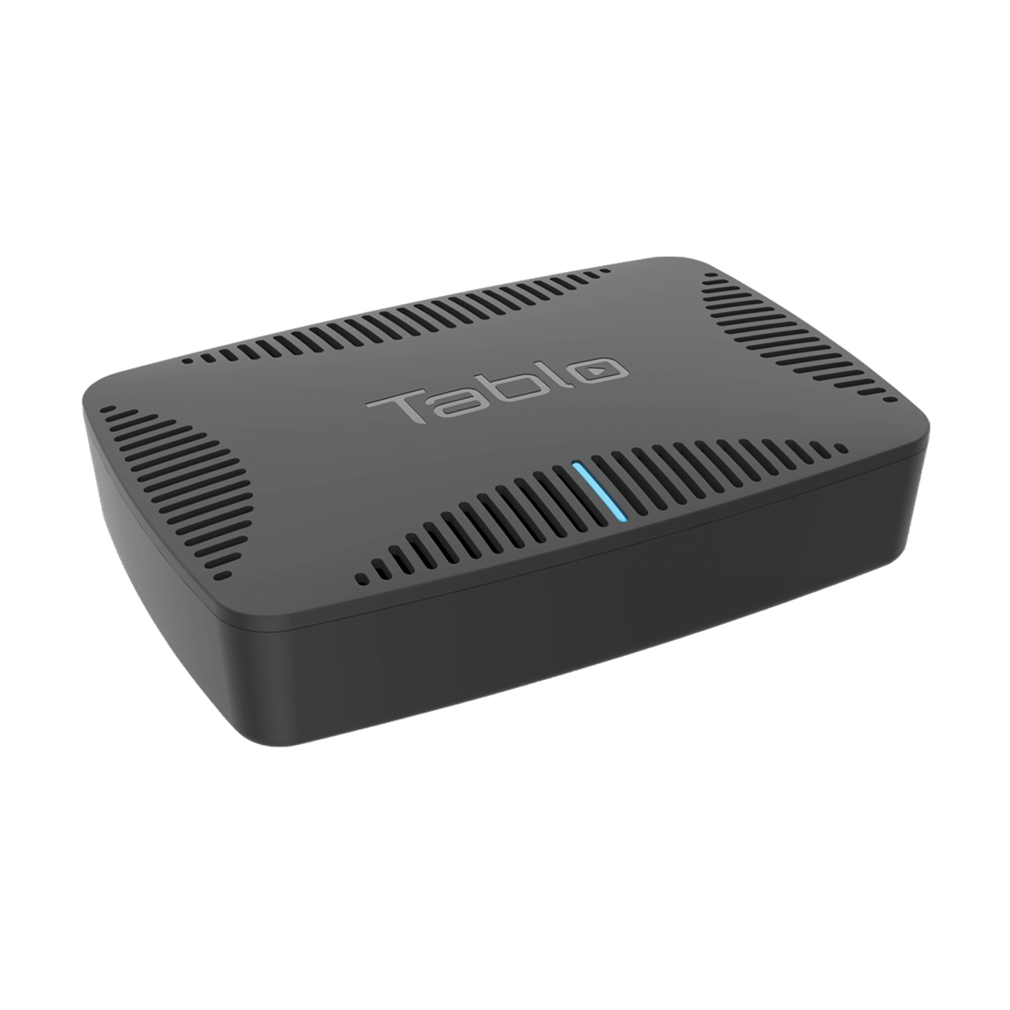 Tablo QUAD 1TB Over-The-Air (OTA) DVR (Digital Video Recorder) for Cord Cutters. DVR hardware front side view.