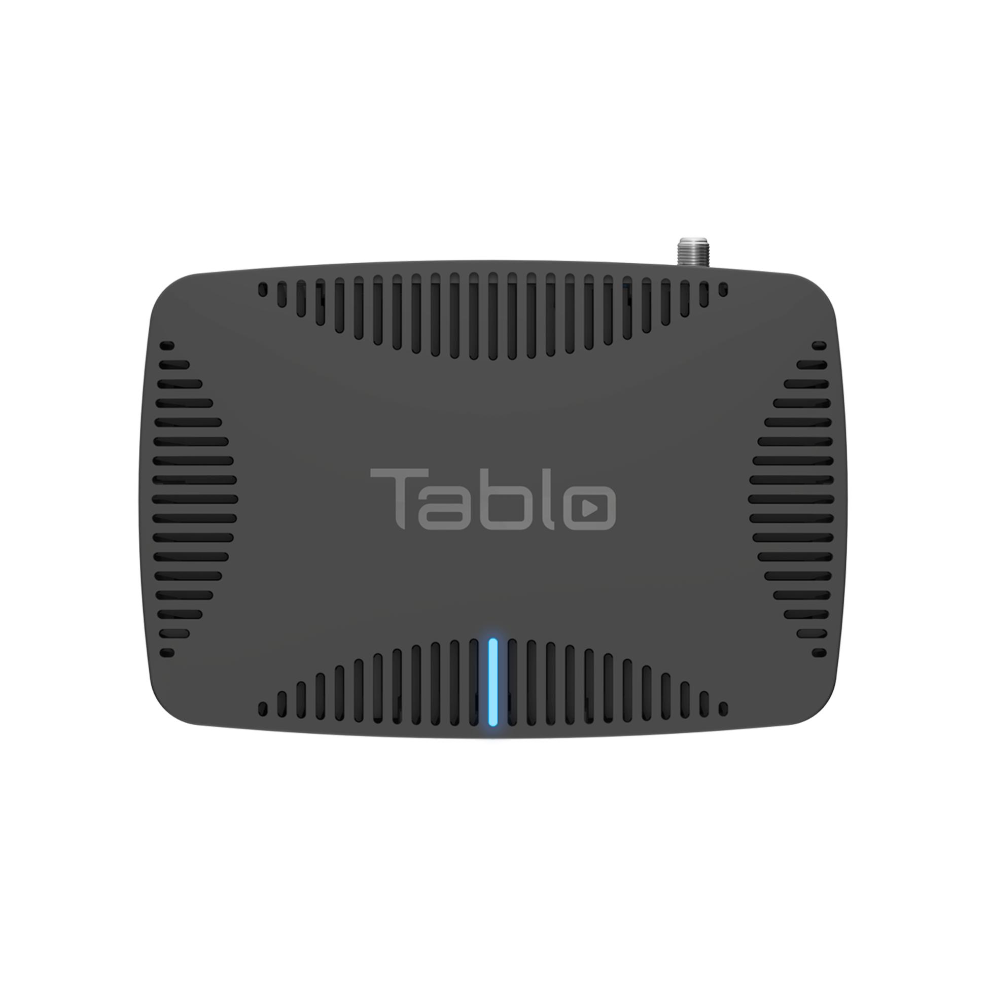 Tablo QUAD Over-The-Air (OTA) DVR (Digital Video Recorder) for Cord Cutters. DVR hardware, top view.